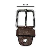 Lugmo Hakiki Deri Erkek Kemer 4 Cm Tokası Kahverengi