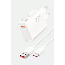 Gerçek Güç 33w Redmi Note10/11/12/13 Pro Ve Plus Uyumlu Turbo Şarj Saniyeli Adaptör + Kablo Şarj Set
