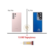 Samsung Galaxy S25 Ultra Pembe Uyumlu Arka Kapak + Yapıştırıcı