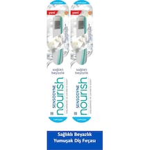 Sensodyne Nourish Beyazlık Yumuşak Diş Fırçası 2'li Şeffaf Sensodyne Nourish Beyazlık Yumuşak Diş Fırçası 2'li Şeffaf