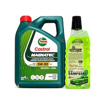 Castrol Motor Yağı Magnatec 5W-30 A5 4 L + Oto Şampuan 1000 ML