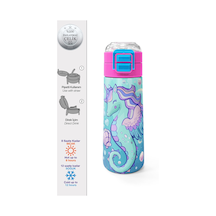 Coral Hıgh Çelik Termos 500 Ml Coral High Kids Unicorn Denizatı Desenli Pipetli Ve Direkt İçim Çelik Termos 500 Ml 38138 Pembe