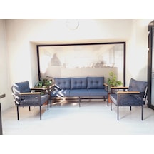 İnci Balkon-bahçe-kafe-çay Seti-koltuk Oturma Takımı-oturma Grubu Çstakımlazer Mavi