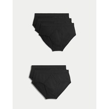 Marks & Spencer 5 Li Cotton Rich Cool & Fresh Regular Fit Erkek Brief Külot Seti T14006901v Siyah Marks & Spencer 5 Li Cotton Rich Cool & Fresh Regular Fit Erkek Brief Külot Seti T14006901v Siyah