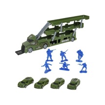 King Toys Arabalı Asker Aksesuarlı 3 Katlı Taşıyıcı Askeri Tır Lal 1111