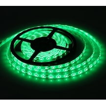 12 Volt 3 Çipli 5050 Dış Mekan IP65 Yeşil Şerit Led M/60 Led 5 Metre
