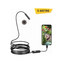 Bay 5 Metre Yılan Kamera - Led Işıklı - Ip67 Su Geçirmez - 3 Farklı Başlıklı Najmaddin