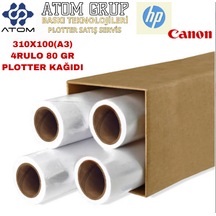 310mmx100mt A3 80 Gr 3koli 12 Rulo Atomplotter Kağıdı