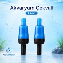 Akvaryum Çekvalf - Hava Motoru Çekvalf - 2 Adet - Mavi Siyah