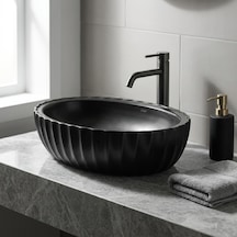 Ey-4770ms Mat Siyah Tezgah Üstü Lavabo