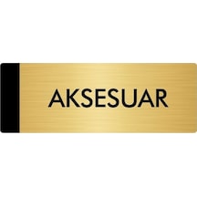 Metal Yönlendirme Levhası, Departman Kapı Isimliği Aksesuar 5x20 Cm Altın Renk