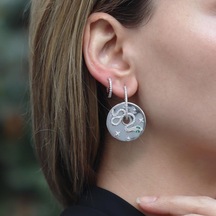 Apm Monaco Modeli Yılan Figürlü Zirkon Taşlı Gümüş Küpe Gümüş