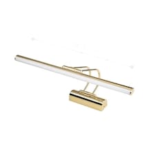 Flüt Kuğu Duvar Üstü Ledli Aplik 50 cm Altın Gün Işığı Krom