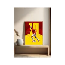 Leroy Sane Poster Tek Parça Doğal Ahşap Çerçeveli Tablo Çok Renkli - 818960448 Çok Renkli