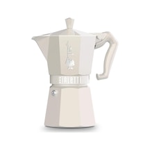 Cups Ocak Üstü Espresso Pişirici - 270ml - Krem Renk - Alüminyum Gövde - Patentli Güvenlik Valfi - Tüm Ocak Türl