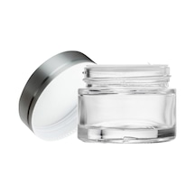 20ml Şeffaf Cam Krem Kavanozu, 24 Adet, Kozmetik Kavanoz,krem Kavanozu, Cam Kavanoz