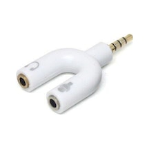 Electroon Stereo Aux Kulaklık Mikrofon Çevirici Jak Fiş Beyaz