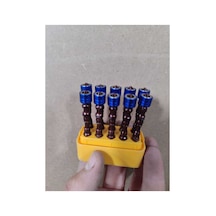 Çift Yönlü Vida Yıldız Matkap Vidalama Ucu 10 Adet Mıknatıslı Çelik Bits Uç Pz2 65 Mm S2 Çeliği