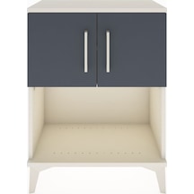 Arges Komodin 2 Raflı Tek Çekmeceli 2 Kapaklı 60x30x80 Aytaşı-antrasit Aytası