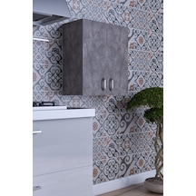 Moza Çok Amaçlı Kapaklı Banyo Balkon Dolabı Gri