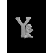 Polyester Harf Melekli -Y- 7,5x7cm P409