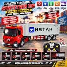 Uzaktan Kumandalı Konteyner Taşıyıcı Tır Oyuncak 2.4g Işıklı Hareketli Büyük Tır Çocuk Oyuncağı