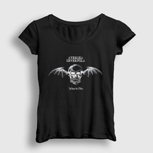 Presmono Kadın Fallen Avenged Sevenfold T-shirt Siyah