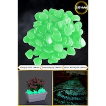 150 Adet Fosforlu Karanlıkta Işık Vererek Parlayan Dekoratif Çakıl Taşı Akvaryum Taşı 1-2 Cm - 916197295 10 X 100