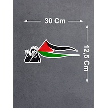 Özgür Filistin Sticker - Free Palestine - Sticker - Araba Oto Motosiklet Karavan Sticker - 02509 30x12,5 Cm