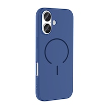 Thegencoo Apple Uyumlu iPhone 17 Kılıf M-safe Şarj Özellikli Zore Meta Kapak - Lacivert