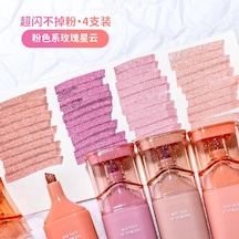 İncil Çalışma Notları İçin Sevimli Renkler Glitter Vurgulayıcı Kalem Bling Vintage-rosette Nebu Vintage-rosette Nebu Çok Renkli