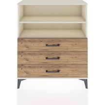 Arges Şifonyer 2 Raflı 3 Çekmeceli 88x30x106 Aytaşı-çam Aytaşı