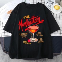 Startmore Manhattan Ağır Vintage T Erkek Kadın Moda Hip Hop Streetwear Gevşek Günlük Kıyafetler Siyah