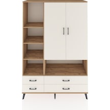 Hyperion Dolap 8 Raflı 4 Çekmeceli 2 Kapaklı 132x44x195 Çam-a... Çam
