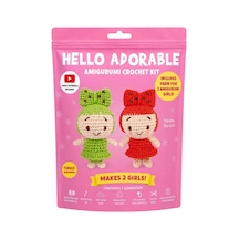 Bakgelal Hello Adorable Amigurumi Kız Bebek Yapım Kiti 2'li Bff Kendin Yap Örgü Hobi Seti