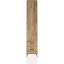 Hyperion Dolap 5 Raflı 2 Çekmeceli Tek Kapaklı 44x44x221 Çam-çam Çam