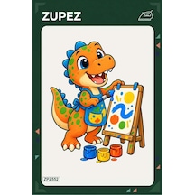 Zpz552 Minik T-rex Boya Yapıyor Ütüyle Uygulanabilir Transfer Baskı - 911529591