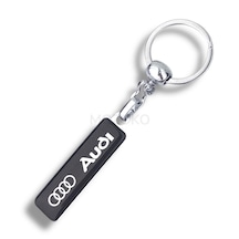 Yüksek Kaliteli Siyah Audi Uyumlu Damla Baskılı Şık Hediyelik Araç Anahtarlığı