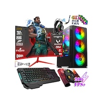 Zeiron NCX45 R5-3600 32 GB 1 TB HDD + 512 GB SSD 8 GB RX580 23.8" Dos Masaüstü Oyuncu Bilgisayarı