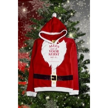 Yılbaşı/noel Temalı Önü Yazılabilir Unisex Kız-erkek Çocuk Kırmızı Sweatshirt/hoodie/üst Giyim Kırmızı