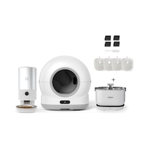 Xenon Smart Akıllı Otomatik Kameralı Kedi Tuvaleti Paslanmaz Çelik Kaseli 5lt Mama Kabı Akıllı Bataryalı Su Pınarı Ve Filtre 4'lü Pet Seti