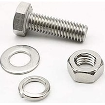 Akb M10x40mm Altıköşe Altıgen,anahtar Başlı Vida , Somun , Rondela Ve Yaylı Pul 6 Takım Rf147 M10 x 40 MM