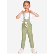 Fıstık Yeşili Kot Salopet 1-4 Yaş 2074-3 Fıstık Yeşili