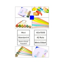 Meto Etiket Mavi 42 Rulo 42x1500 S4 Fiyat Etiketi Tabanca Etiketi 1