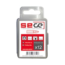 Sece 1/4'' Yıldız Bits Uç Ph0x100 Mm 12 Adet
