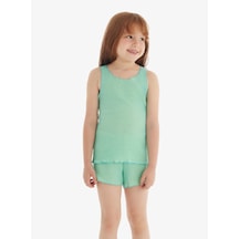 Kız Çocuk Pijama Takımı 60566 - Yeşil Yeşil