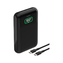 Boostcharge 3 Portlu Dizüstü Powerbank, Usb-c Ve Usb-a Portları, Hızlı Şarj Usb-c Güç Dağıtımı, Macbook, İphone 17, 16 Serisi, İpad Pro, Galaxy S25 Vb. İçin Taşınabilir Şarj Cihazı - Siyah