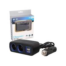 Olesson 1638 12-24v Çift Usb Girişli 120w 80 Cm Kablolu 2'lı Araç Çakmak Çoklayıcı