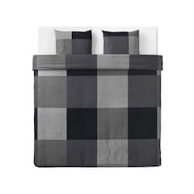 Ikea Brunkrıssla Çift Kişilik Nevresim Takımı 220 X 240 Cm Koyu Gri - Siyah Çok Renkli