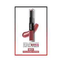 L'Oreal Paris Infaillible 2 Step 24 Saat Kalıcı Likit Ruj & Balm 801 Toujours Toffee